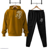 2 Pcs Men's Fleece Printed Hoddie Track Suit