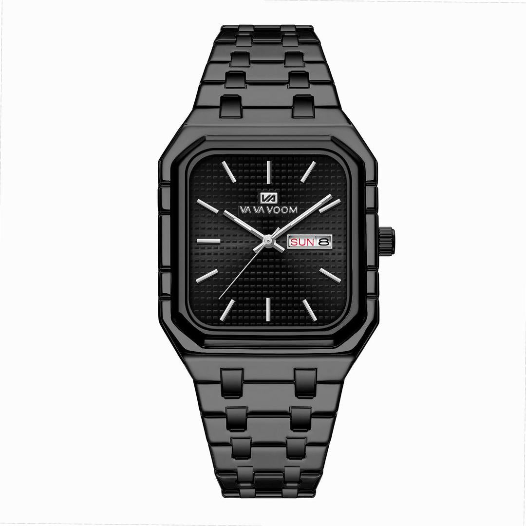Ayras.store new Brand casual Men`s Watch simple Fashion Luminous Square Gradual Gold steel band Men`s watch Brand
