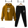 2 Pcs Men's Fleece Printed Hoddie Track Suit
